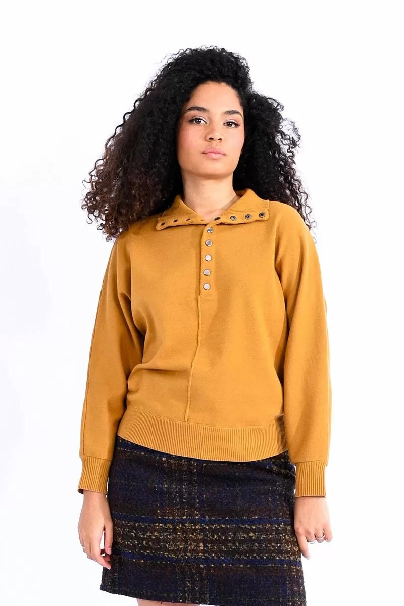 TWILA SWEATER-black or saffron yellow