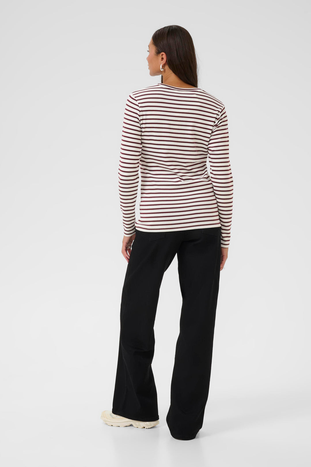 LIDDY LONG SLEEVE TEE -  chalk green or windsor wine