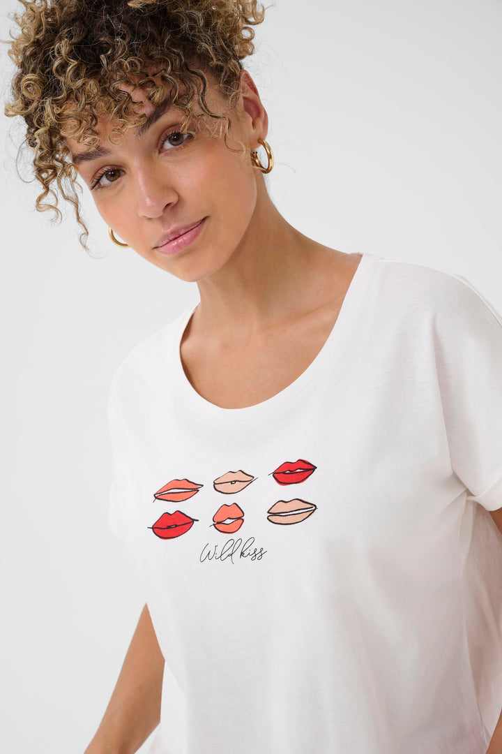 LUMILLA TEE - red lips