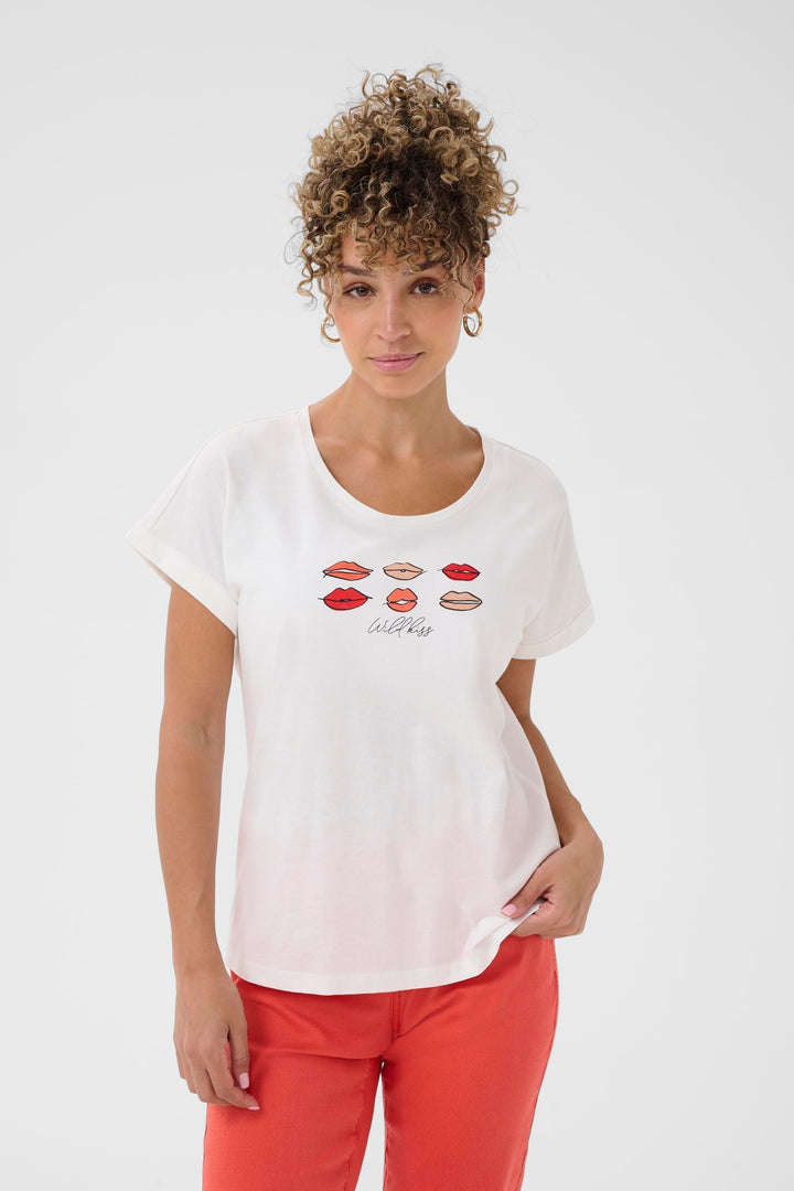 LUMILLA TEE - red lips