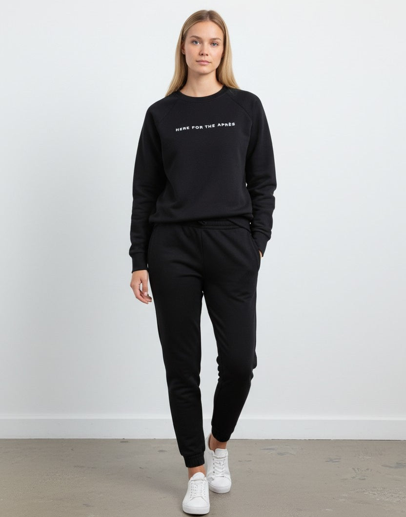 HERE FOR THE APRES CREWNECK