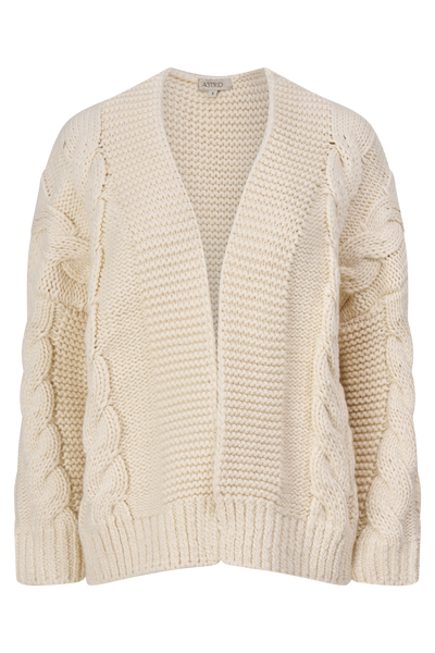MARSHMALLOW CABLE CARDI
