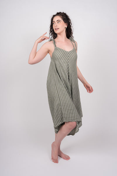 HARMONY STRIPED ROMPER - beige or military