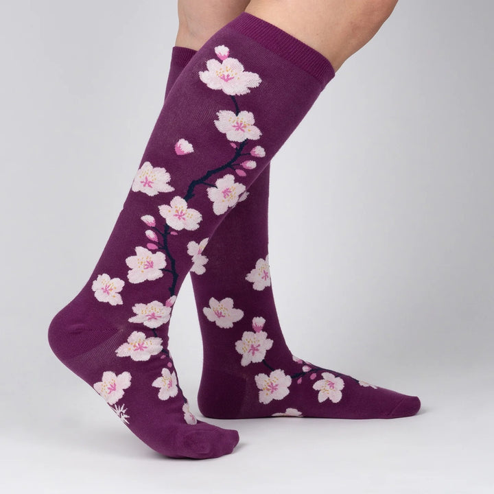 "CHERRY BLOSSOMS" STRETCH-IT KNEE HIGH SOCKS