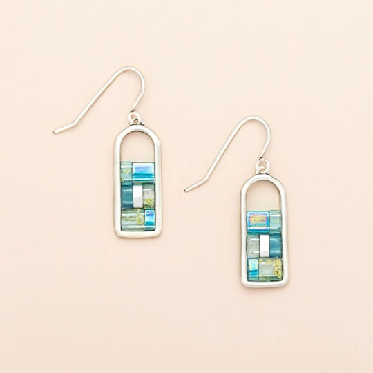 GOOD KARMA MIYUKI EARRINGS - Marine/Silver