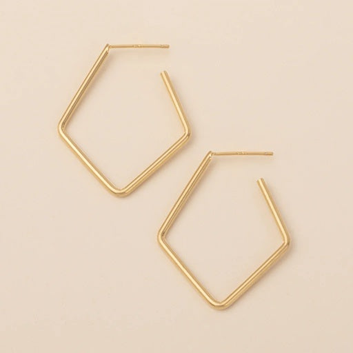 ORION DIAMOND HOOPS - gold vermeil
