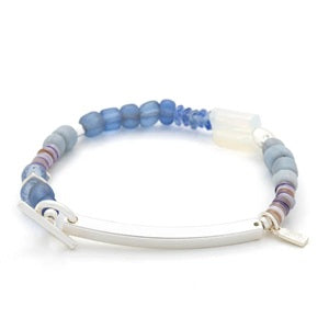 STRONG HIDDEN MESSAGE BRACELET - Opalite/Silver