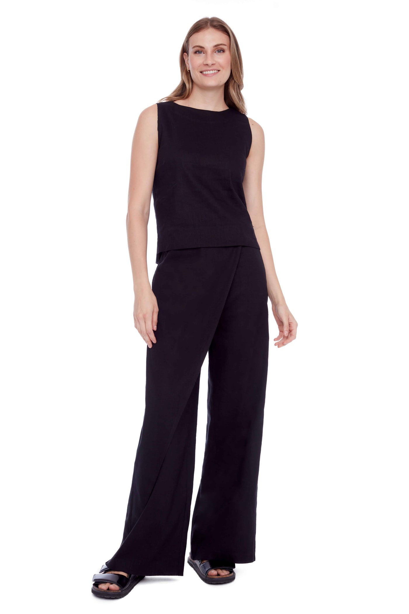 DARCY WIDE LEG LINEN PANT