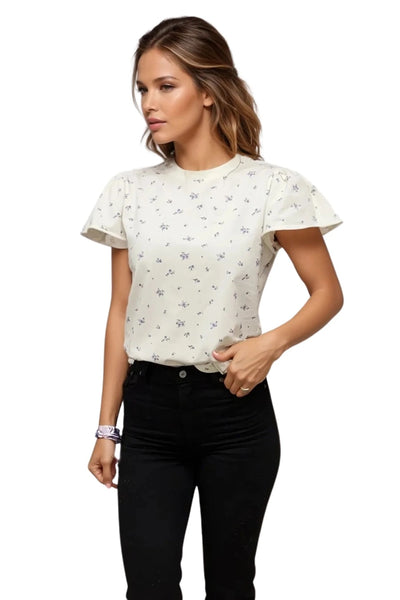 COLETTE RUFFLE SLEEVE TEE
