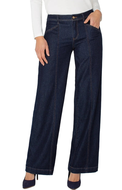 TROUSER WIDE LEG - indigo 32"