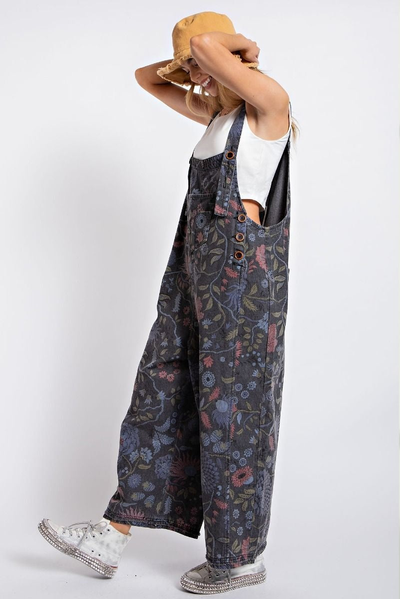 ABBA FLORAL OVERALLS