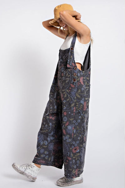 ABBA FLORAL OVERALLS