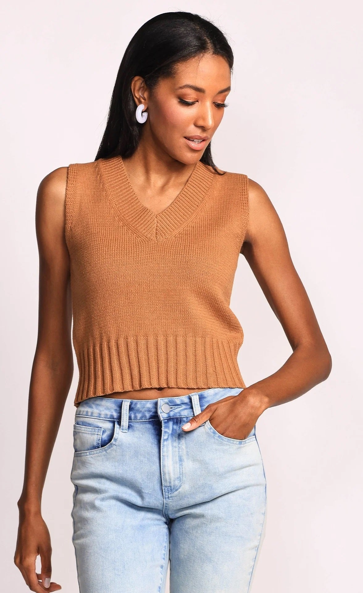 LENNOX TOP - brown or cream