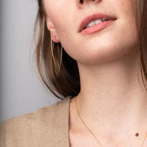 GALAXY TRIANGLE HOOPS - gold vermeil