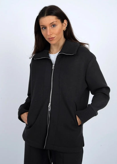 JIANA ZIP UP - black or prune