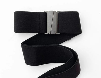 UNBELT CLASSIC - jet black/hybrid silver buckle