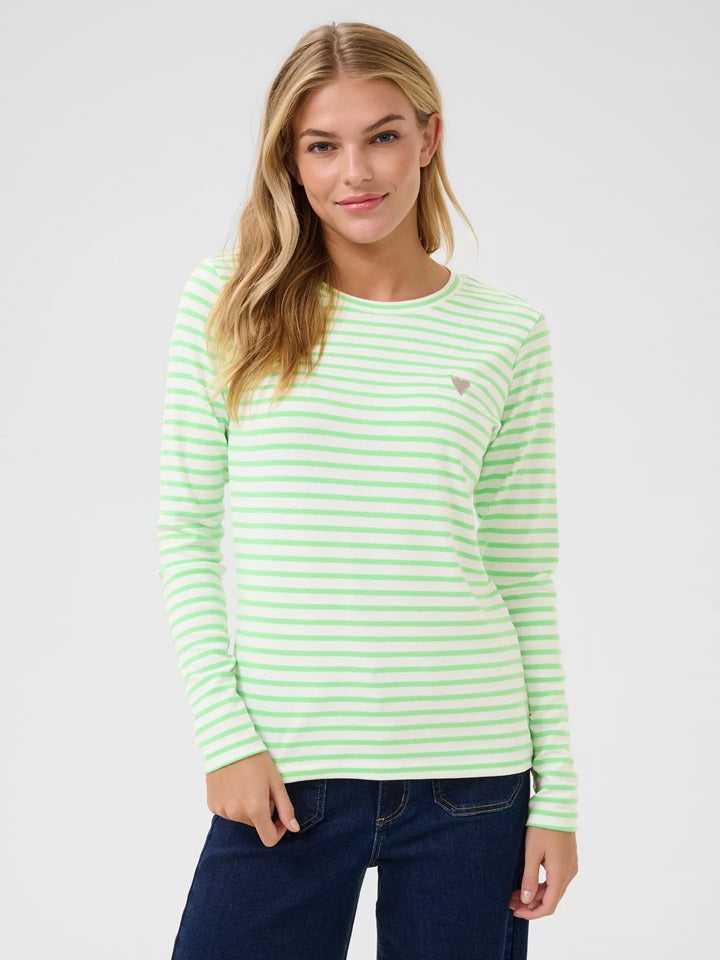 LIDDY LONG SLEEVE TEE -  chalk green or windsor wine