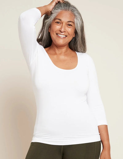 BOODY SCOOP NECK 3/4 SLEEVE TEE
