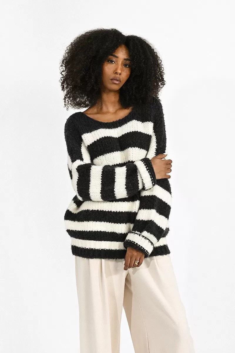 LEDGER STRIPPED SWEATER