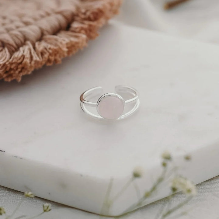 SOPHIA ROSE QUARTZ RING - gold or silver