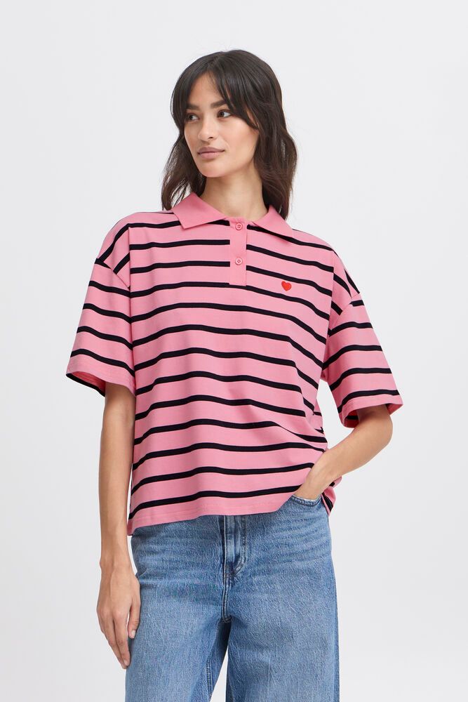 PRINTON POLOSHIRT - cotton candy or kelly green