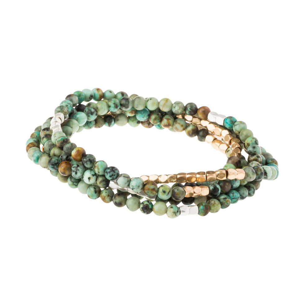 AFRICAN TURQUOISE STONE WRAP  -Stone of Transformation
