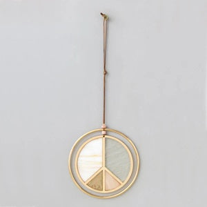 PEACE SIGN STAINED GLASS LIGHT CATCHER