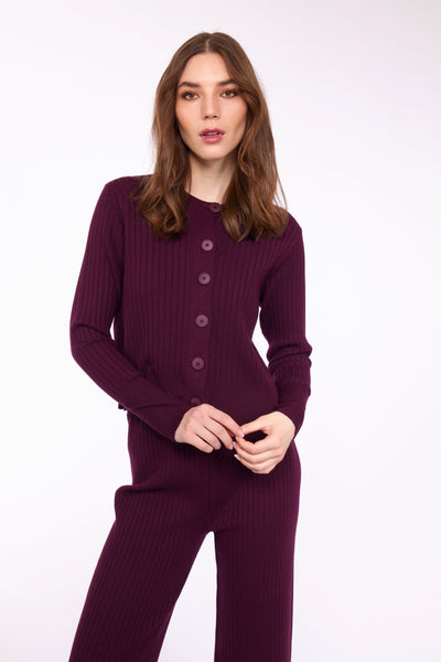 CARLOTTA CARDIGAN - black, grey melange or bordeaux