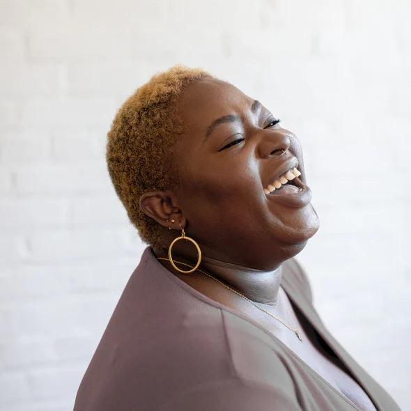 KITANZI HOOP EARRINGS - brass or silver