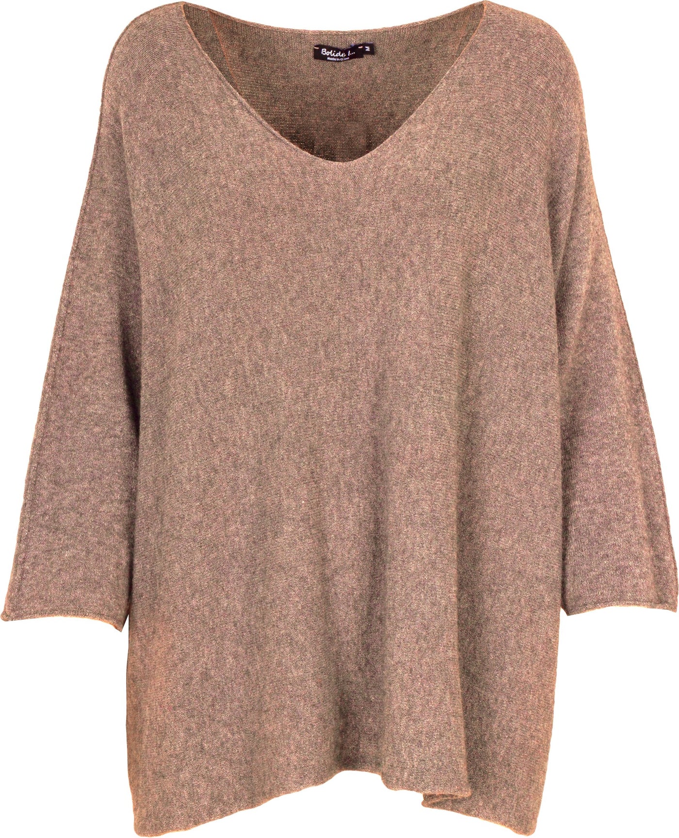 LAVINIA SWEATER-grey mix or rose oatmeal mix