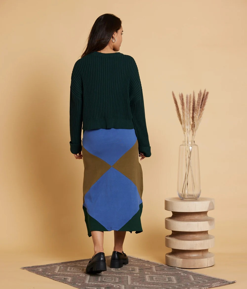 DIAMOND SWEATER -forest