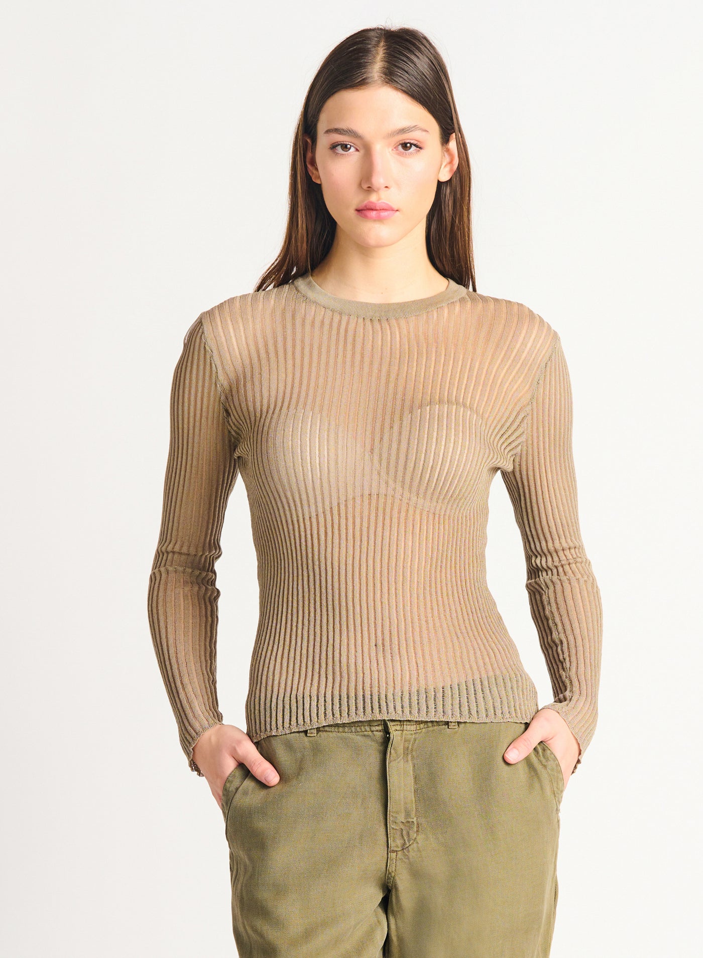 GLAMLY SWEATER TOP- white or soft timber wolf
