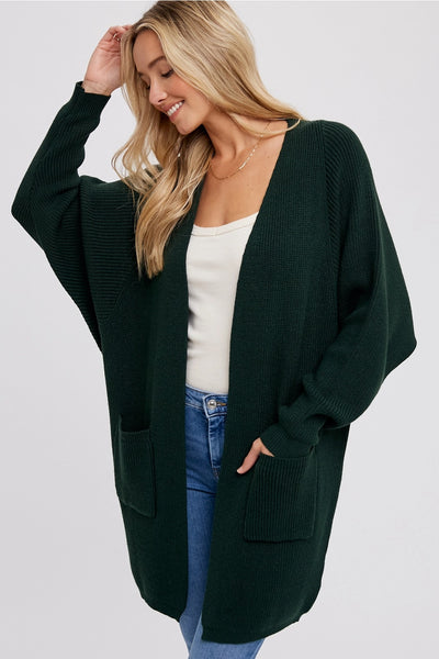 LOTUS CARDIGAN - plum or hunter green