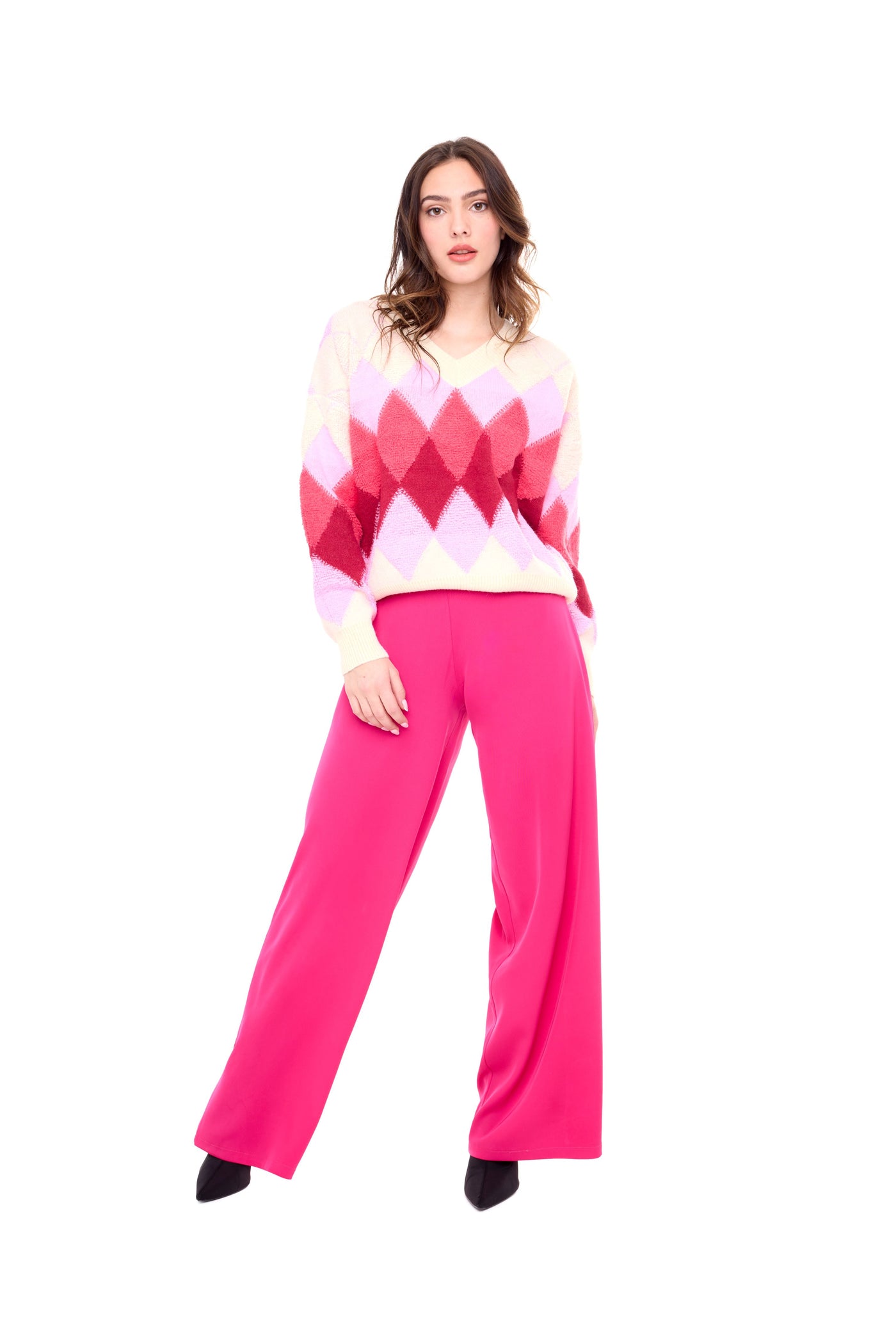 WINTER WIDE LEG PANT - black or candy pink