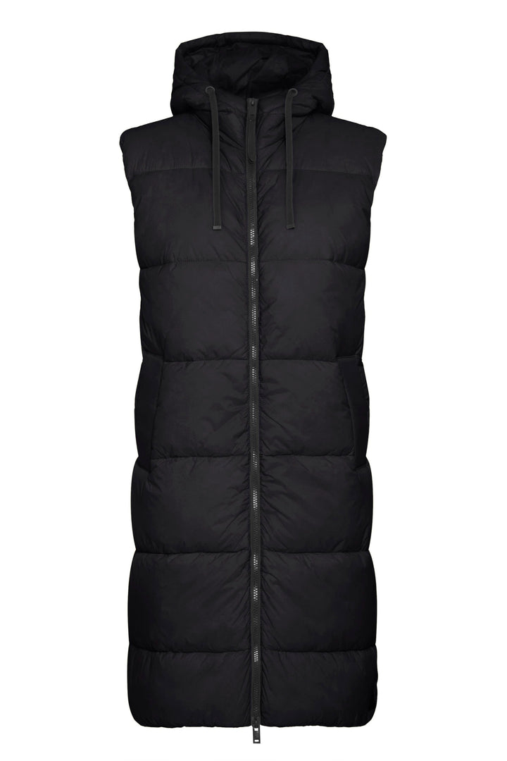 MINAX LONG VEST - black