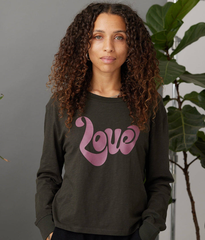 LOVE SWOOP LONG SLEEVE TEE