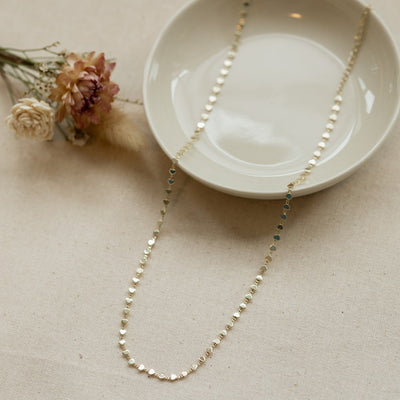 ROW OF HEARTS NECKLACE - gold or silver