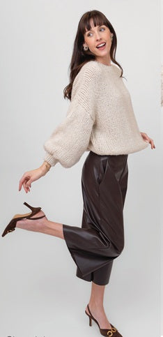 CHOCO CHIC CROP PANTS