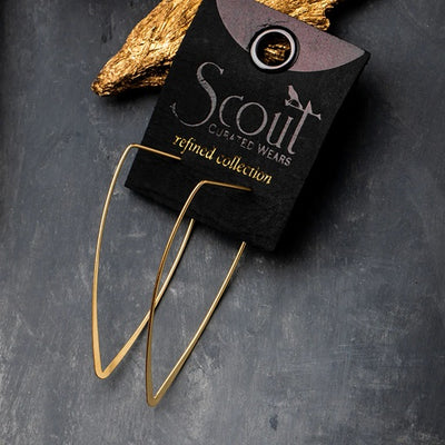 GALAXY TRIANGLE HOOPS - gold vermeil