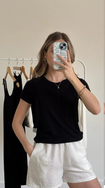 KELSEA TEE - cream, black or blue