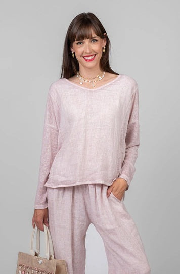 LILA TOP - dove grey or rose