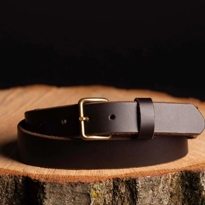 KYOMI LEATHER BELT - brown, black or cognac