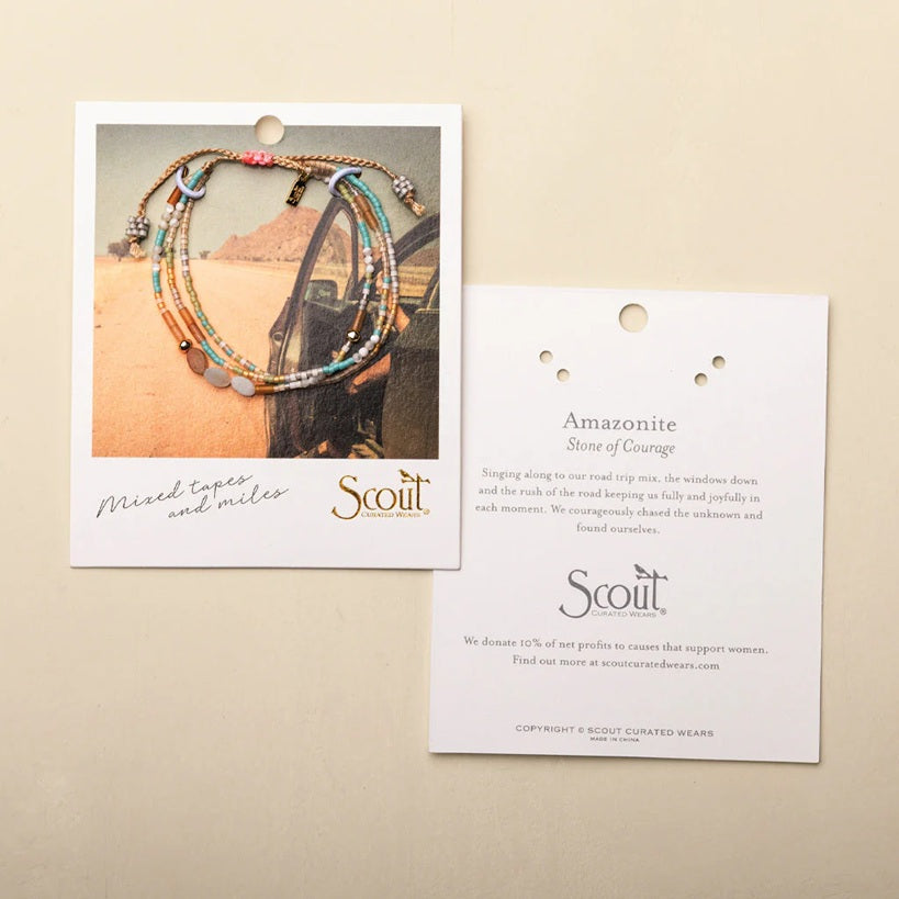 LABRADORITE MIXED MEDIA BRACELET - Magic (gold)