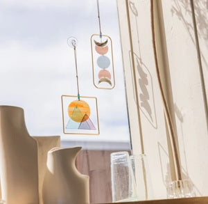 SUNSET MOUNTAIN STAINED GLASS LIGHT CATCHER