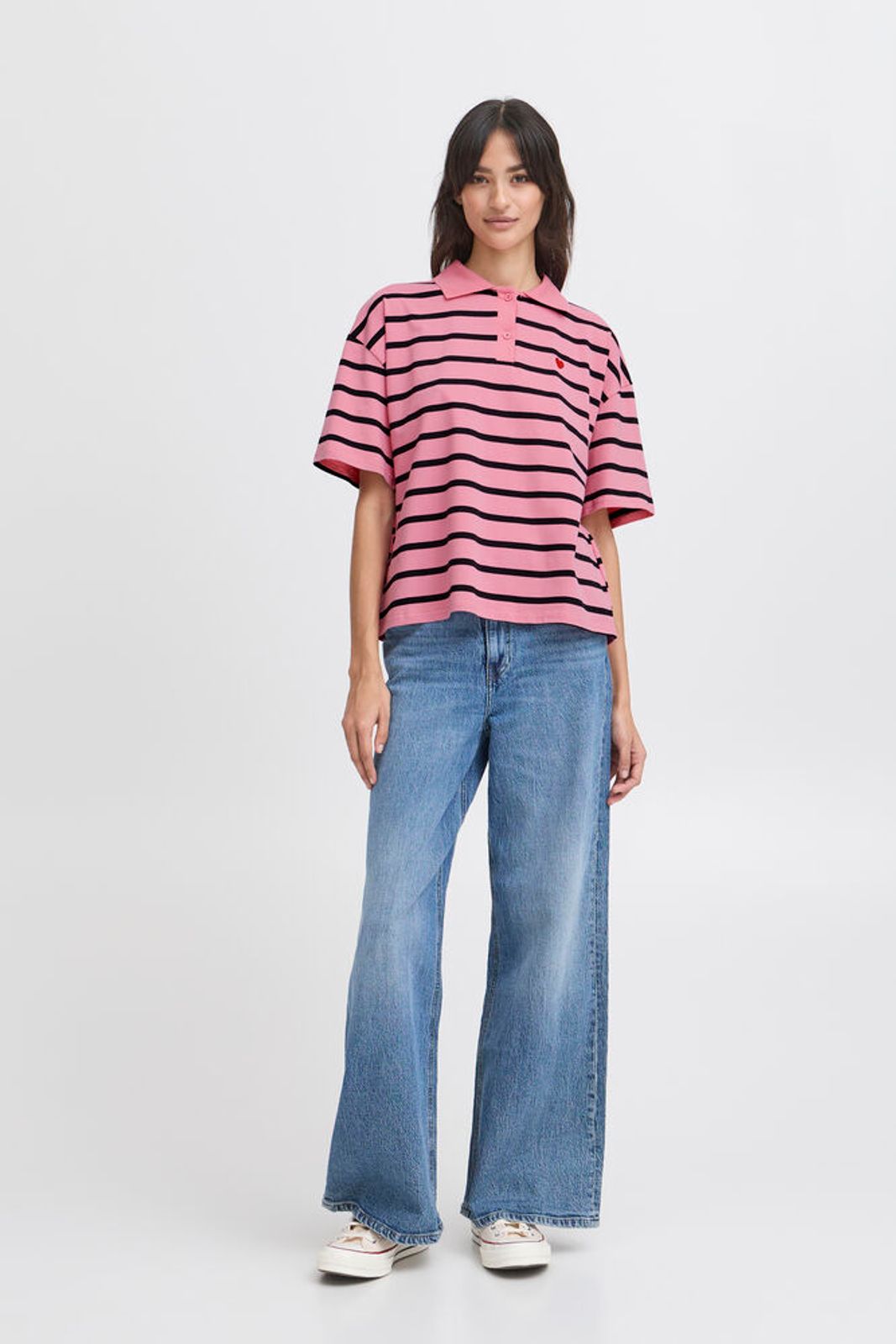 PRINTON POLOSHIRT - cotton candy or kelly green