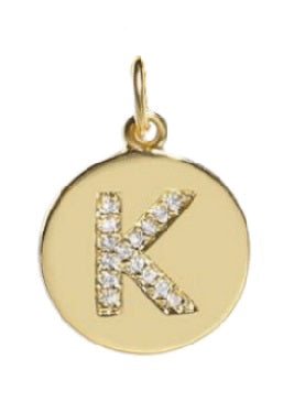 COIN PAVE LETTER CHARMS