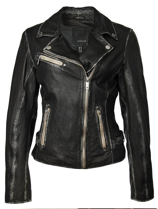 SOFIA LEATHER JACKET - black or brown