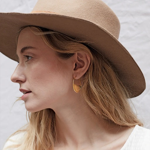 LUNAR HOOP - gold vermeil