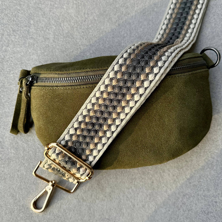 MILLY SUEDE CROSSBODY - olive