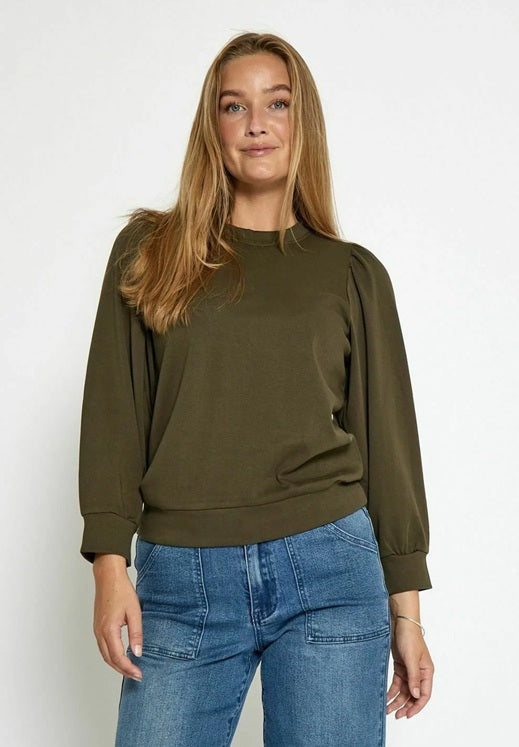 FIOLA PULL SLEEVE TOP - dream cloud or grape leaf